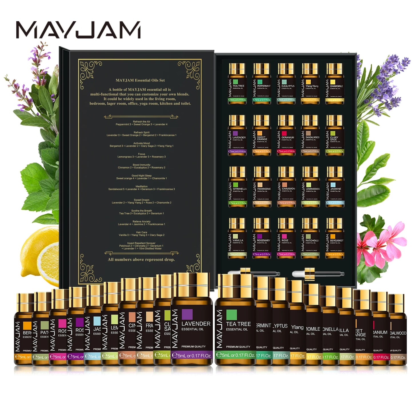MAYJAM Set de 20 Aceites Esenciales
